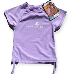 NWT Snapper Rock Girls Rash Guard Size 3 | Lavender | UPF 50+ Swim Top